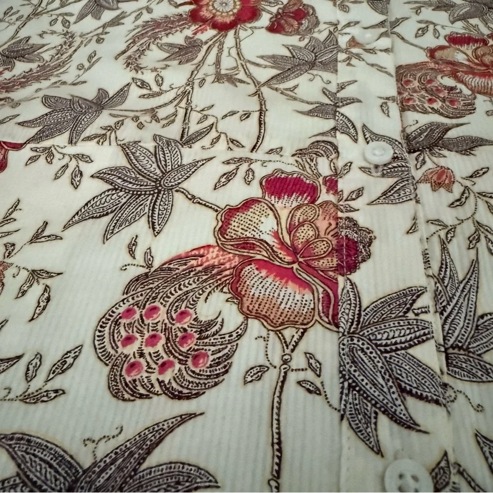 Lauren Ralph Lauren | Floral Shirt Dress | Cream Multi - Picture 5 of 9
